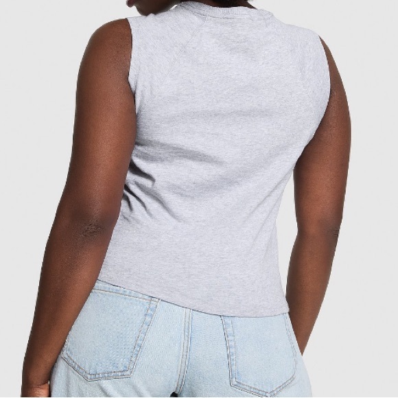 PINK Victoria's Secret Sleeveless Retro Cotton Muscle Tank Top - Picture 5 of 5